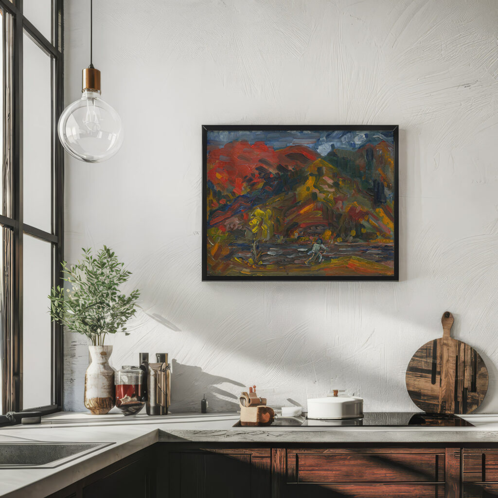 Man on the river bank 1930 1939 Arnold Peter Weisz Kubincan 6 mockup