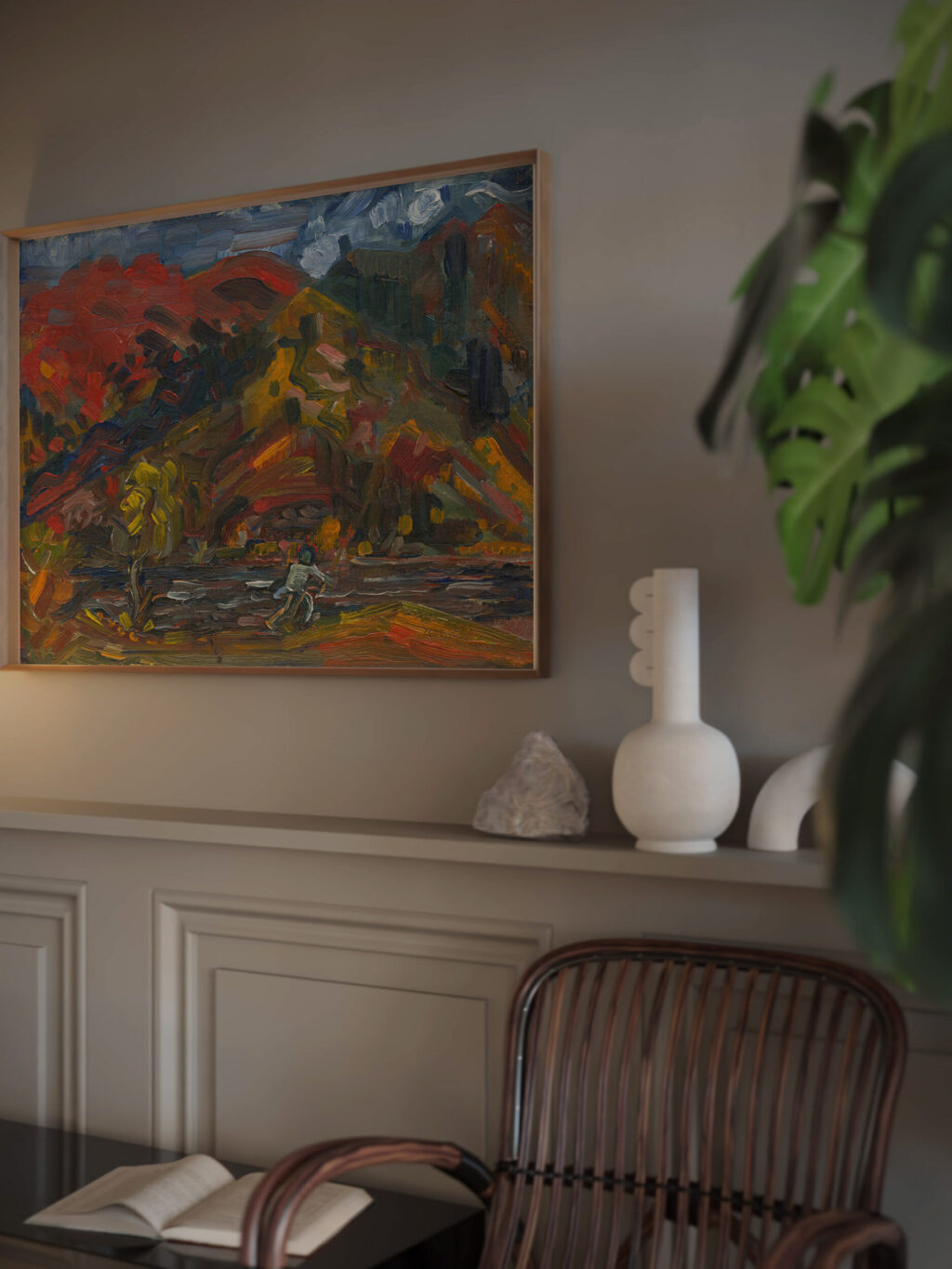 Man on the river bank 1930 1939 Arnold Peter Weisz Kubincan video mockup