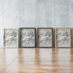 Man zittend met zijn hand achter het hoofd 1919 08 Reijer Stolk framed posters mockup