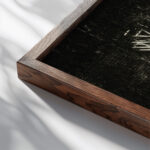 Mandsportraet 1932 Henry Nielsen close up dark wood mockup