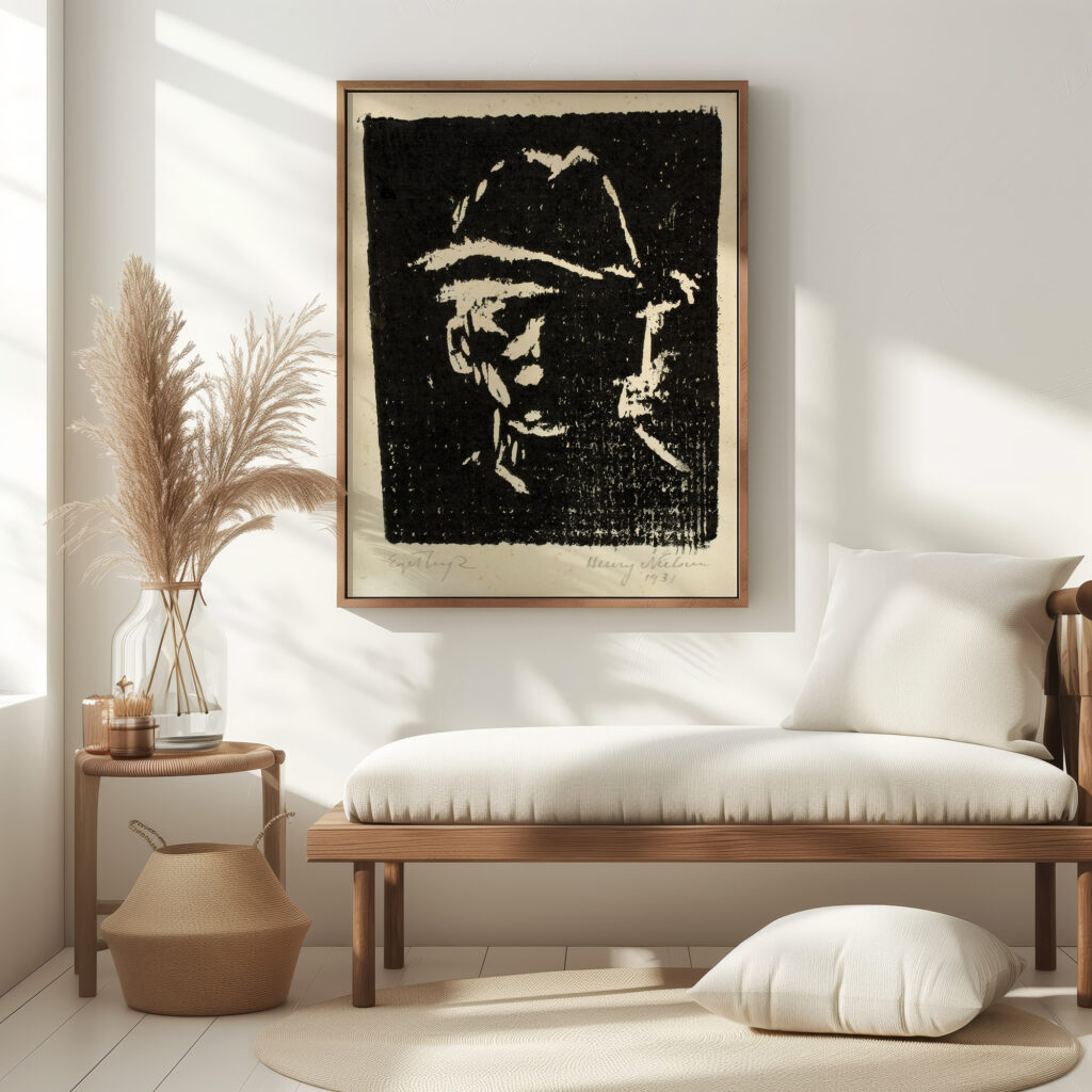 Mandsportraet med hat 1931 Henry Nielsen 5 mockup