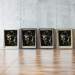 Mandsportraet med hat 1931 Henry Nielsen framed posters mockup