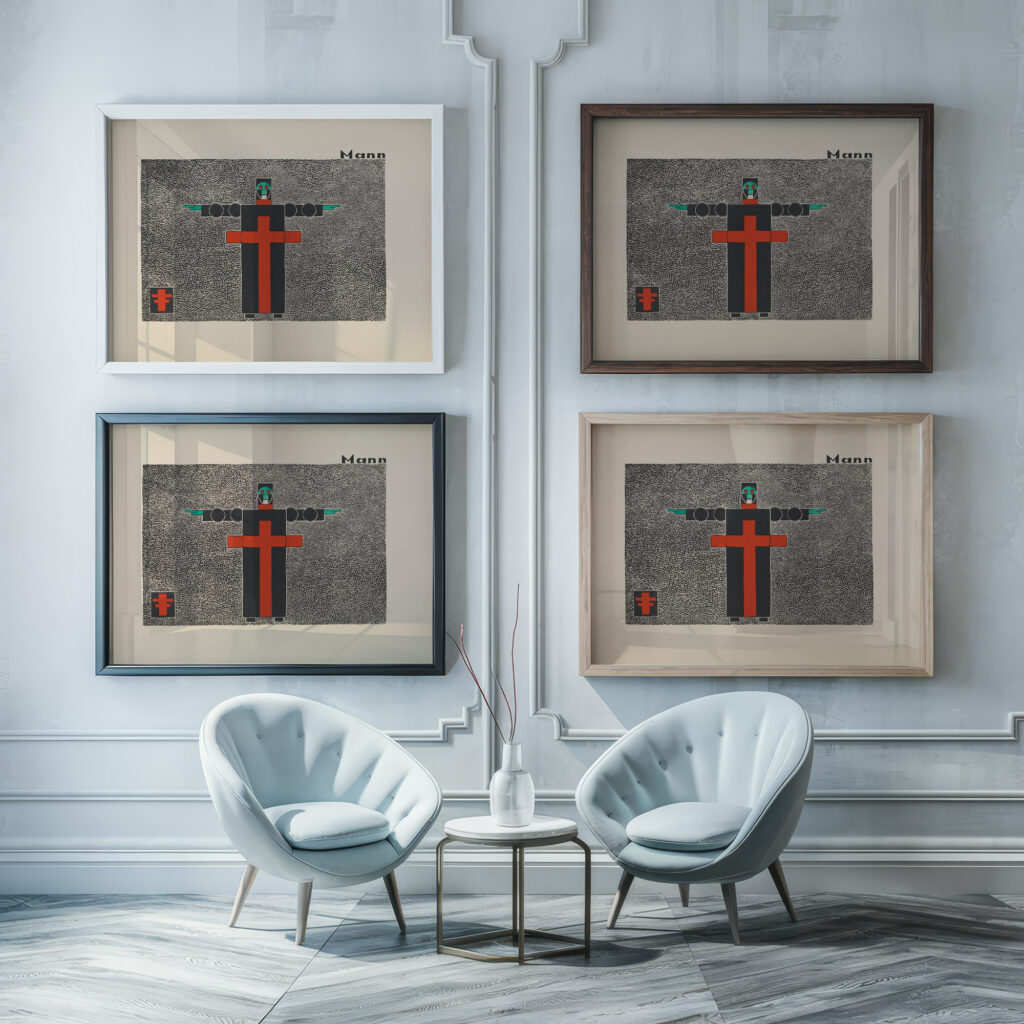 Mann 1920 1921 Lothar Schreyer framed posters mockup