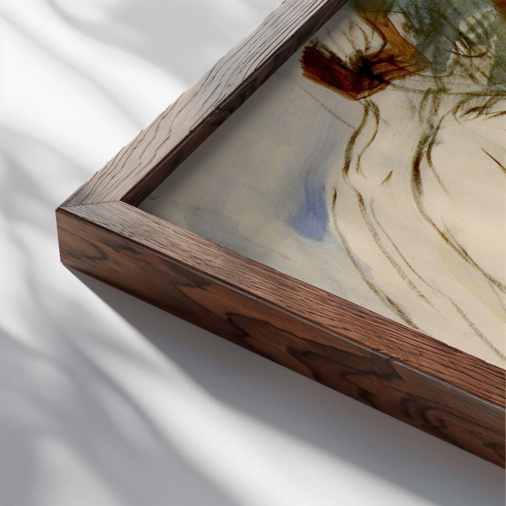 Mann og kvinne 1912 1915 Edvard Munch close up dark wood mockup
