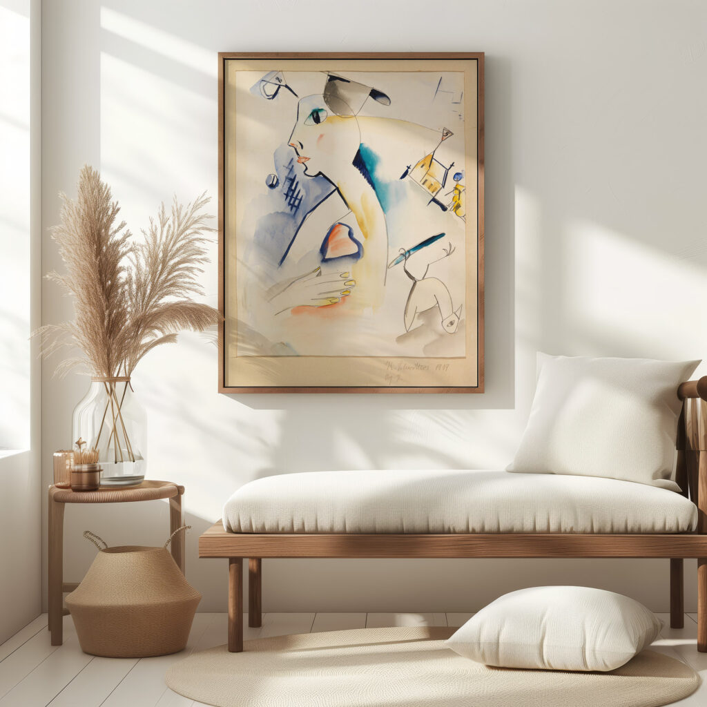 Mann schaaft Lilablau 1919 Kurt Schwitters 5 mockup