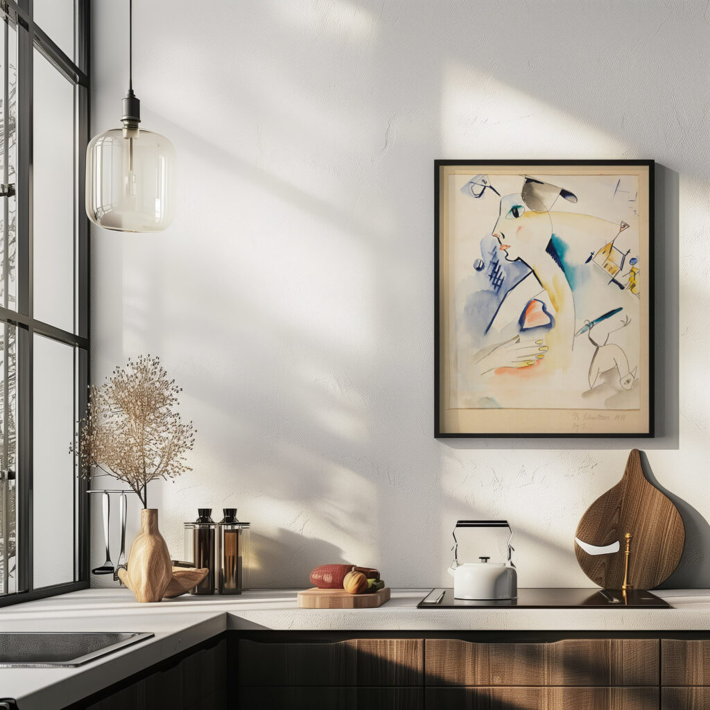 Mann schaaft Lilablau 1919 Kurt Schwitters 6 mockup