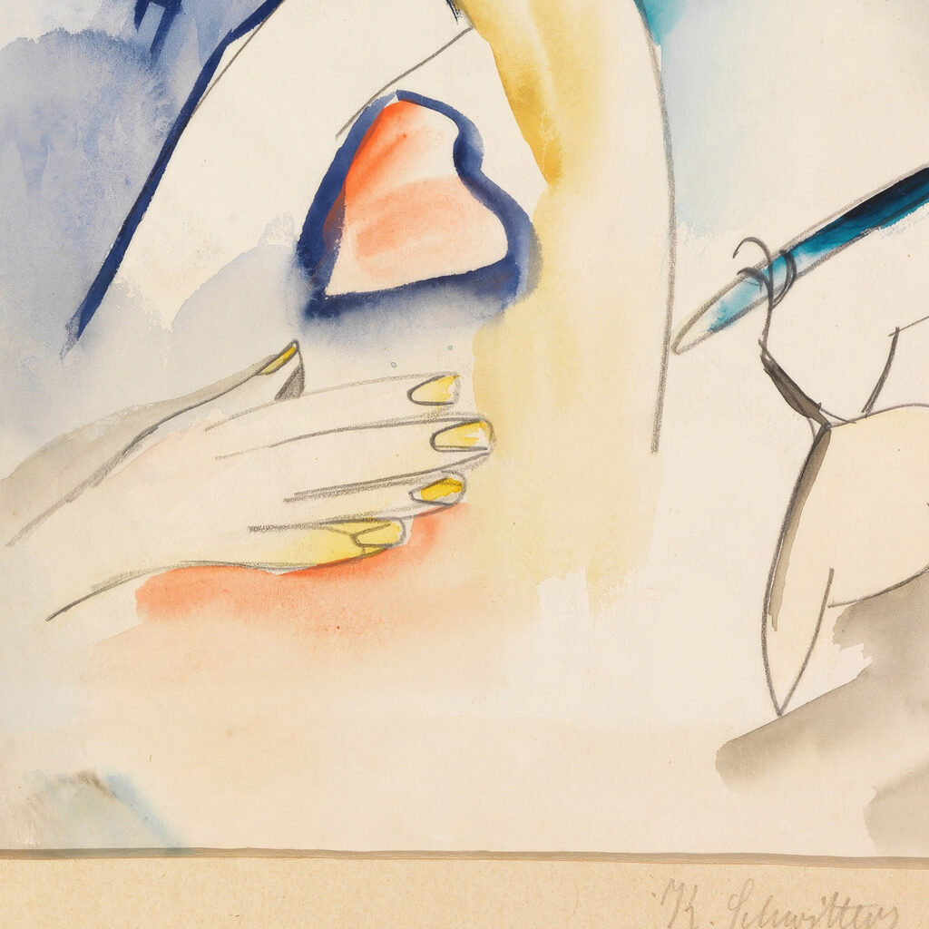 Mann schaaft Lilablau 1919 Kurt Schwitters 8 mockup
