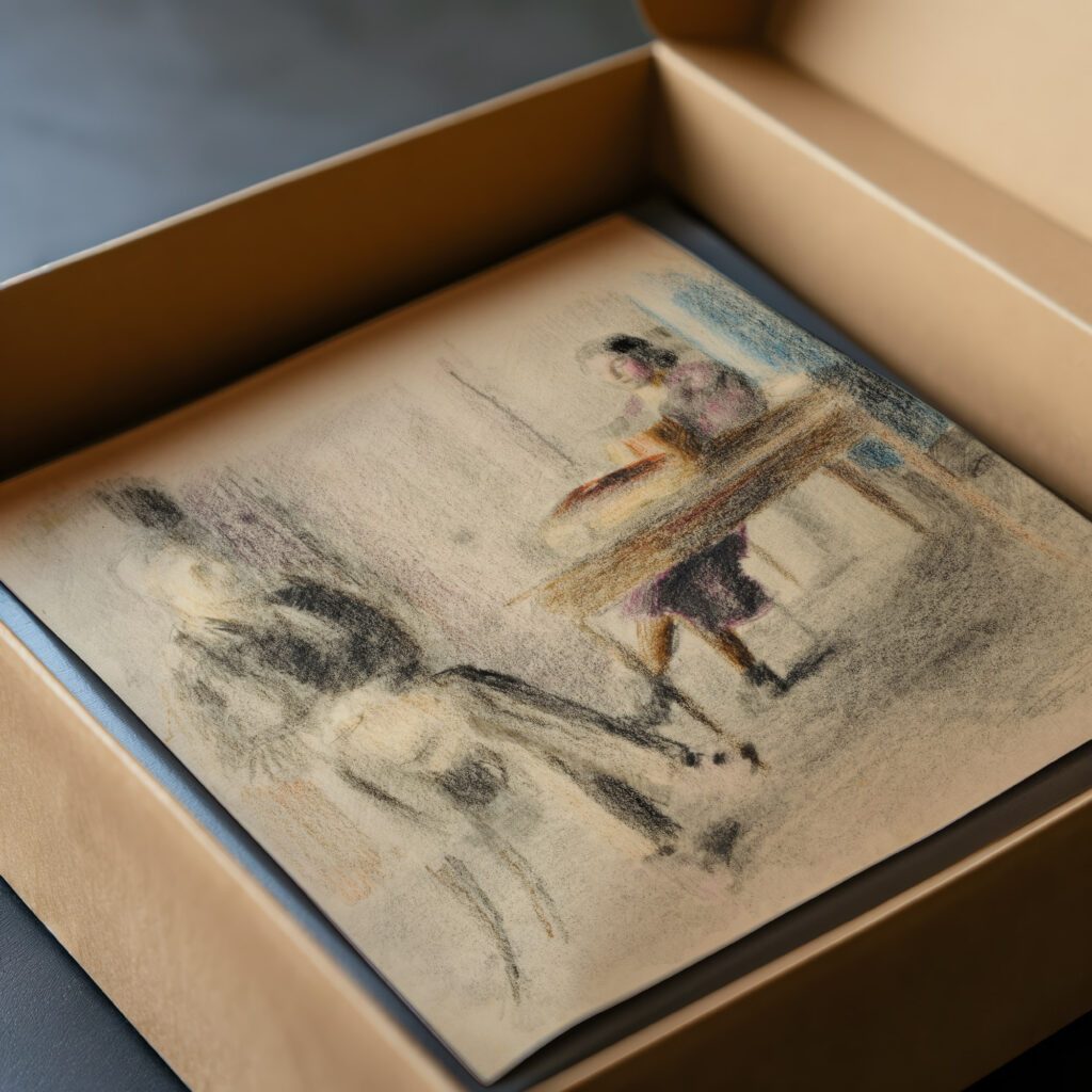 Mann und Frau am Tisch in Amdener Stube Otto Meyer Amden video mockup