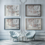 Mannen en vrouwenkoppen 1895 Carel Adolph Lion Cachet framed posters mockup