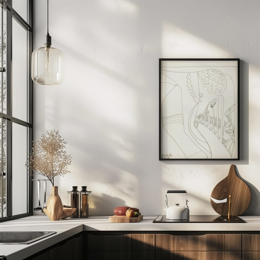 Mannenkop met snor en baard in profiel naar rechts 1943 12 23 Samuel Jessurun de Mesquita 6 mockup