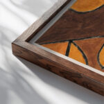 Mannequin 1940 Paul Klee close up dark wood mockup