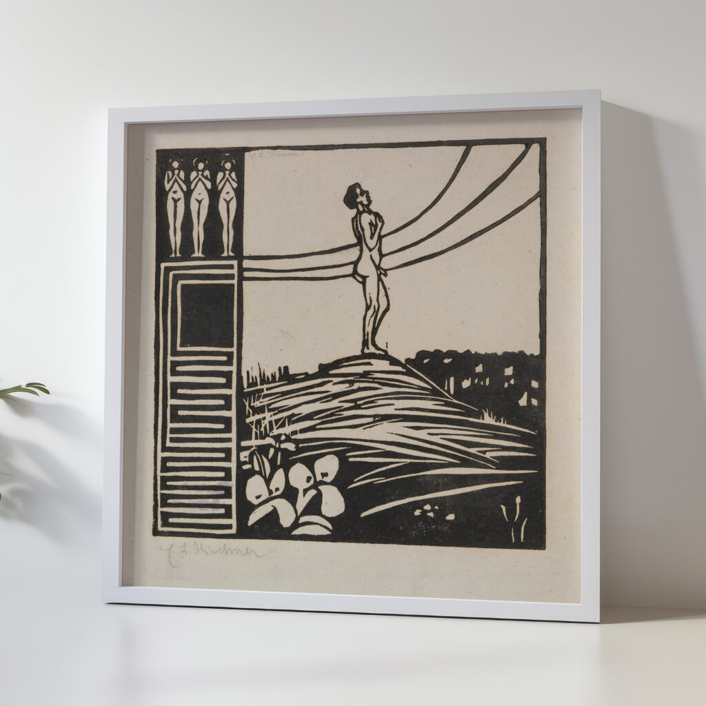 Mannliche Figur auf einem Berg Die Sehnsucht 1905 Ernst Ludwig Kirchner 5 mockup