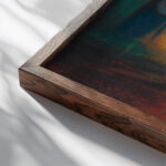 Mannliches Portrat nach Rudolf Hess 1939 Karl Wiener close up dark wood mockup