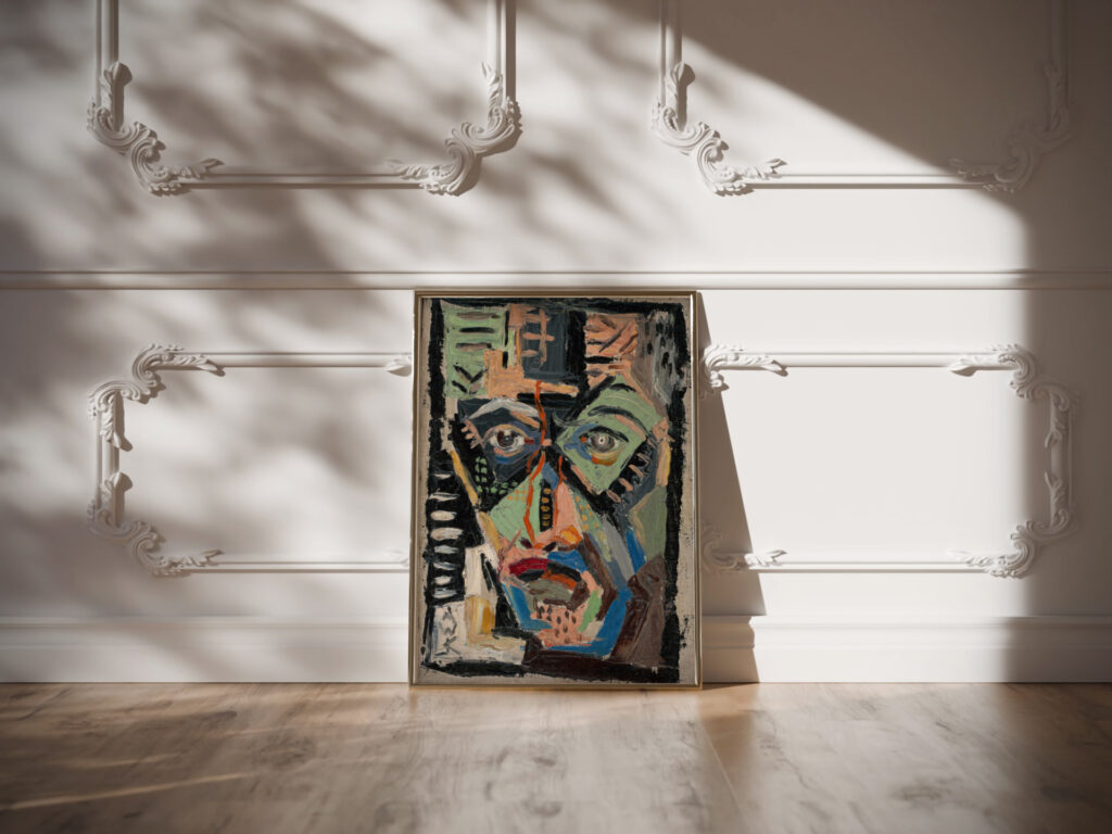 Mans Face 1927–1937 Arnold Peter Weisz Kubincan video mockup