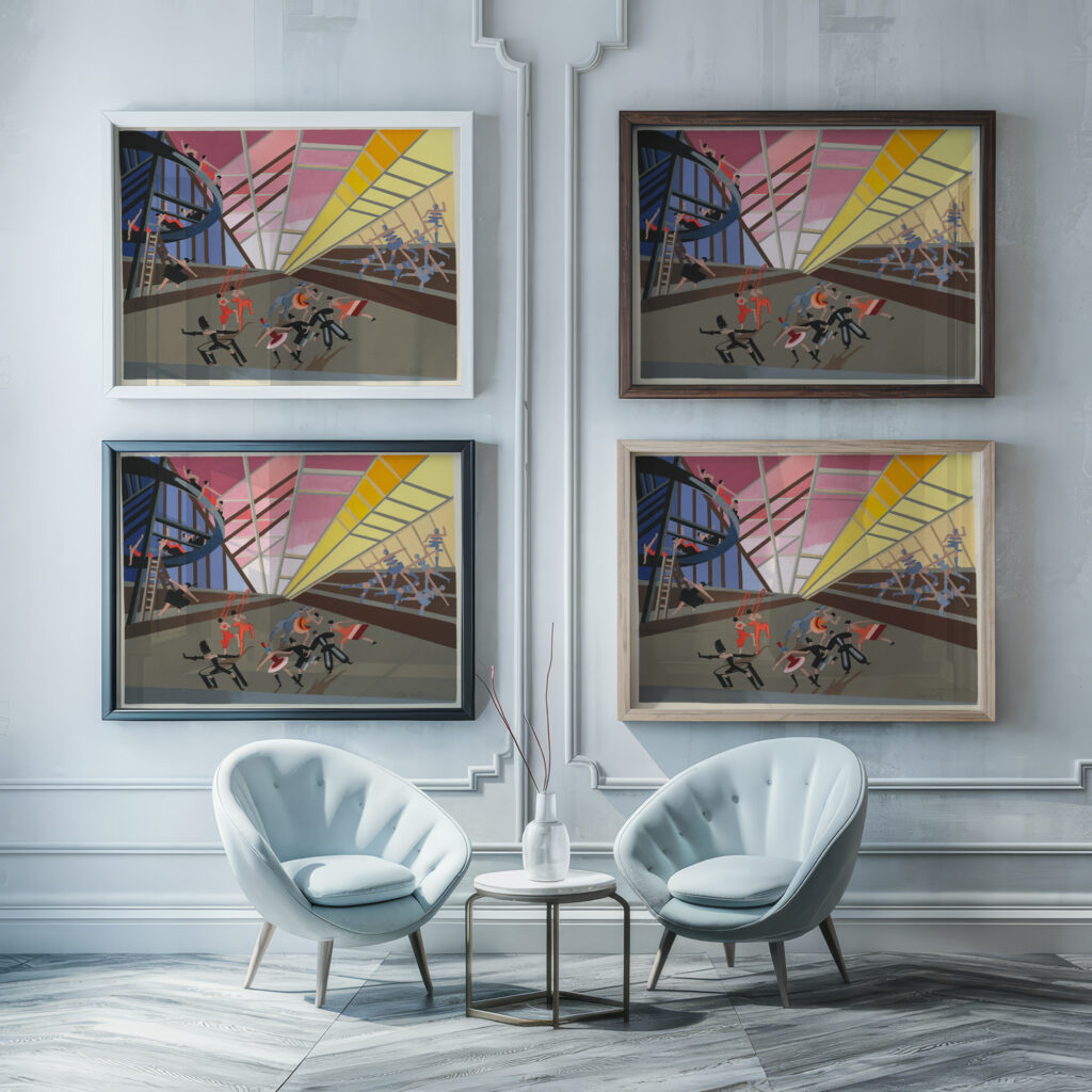 Maquettes de Theatre 10 1930 Alexandra Exter framed posters mockup