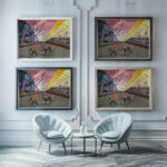 Maquettes de Theatre 10 1930 Alexandra Exter framed posters mockup