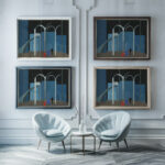 Maquettes de Theatre 12 1930 Alexandra Exter framed posters mockup