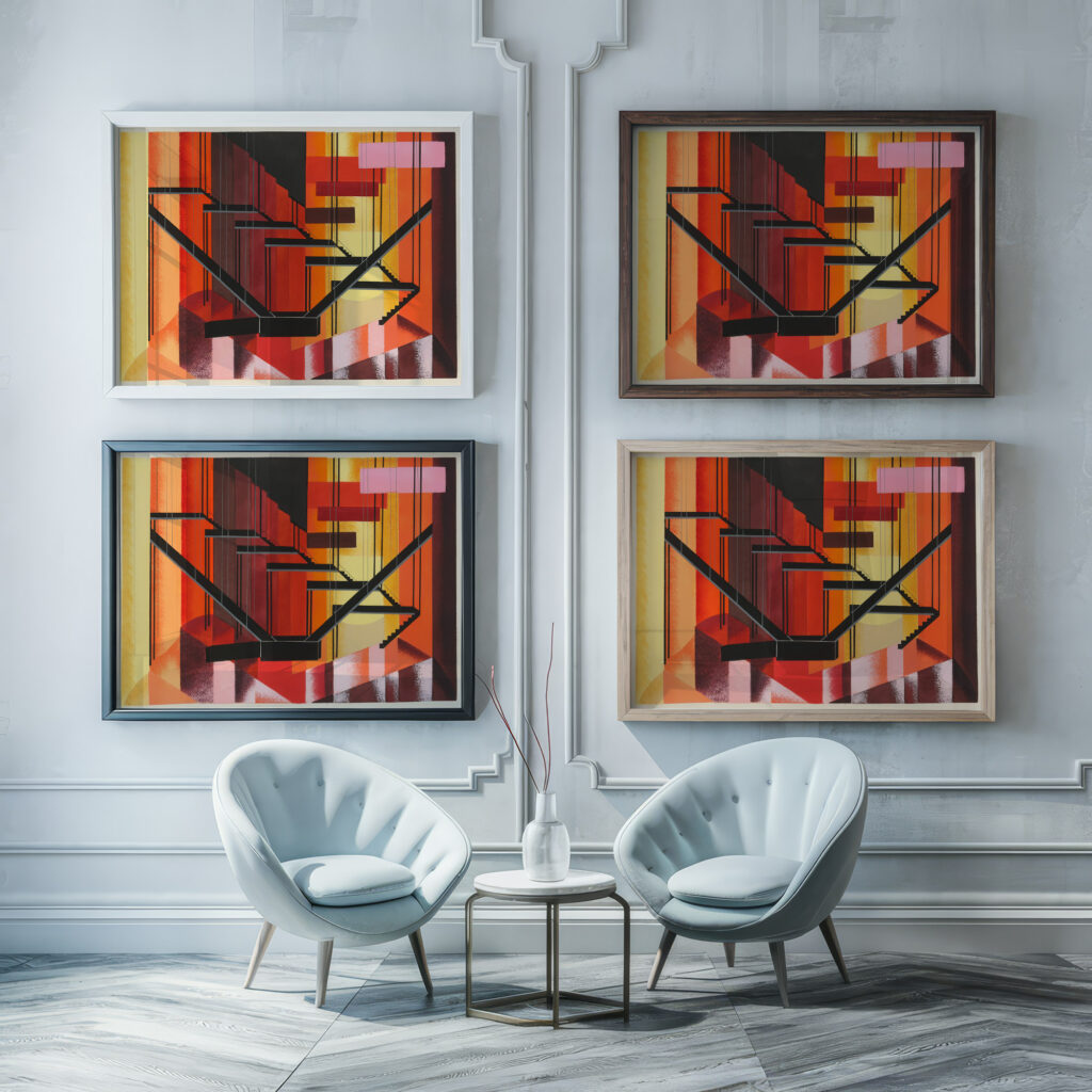 Maquettes de Theatre 13 1930 Alexandra Exter framed posters mockup