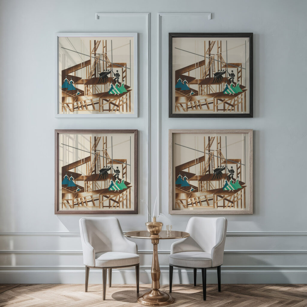 Maquettes de Theatre 16 1930 Alexandra Exter framed posters mockup