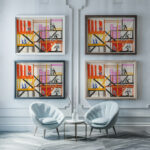 Maquettes de Theatre 4 1930 Alexandra Exter framed posters mockup