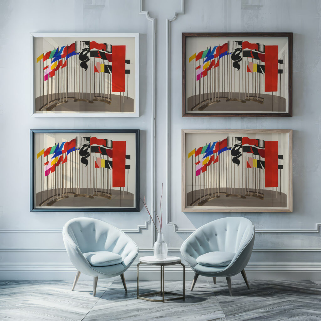 Maquettes de Theatre 5 1930 Alexandra Exter framed posters mockup