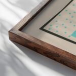 Marigolds close up dark wood mockup