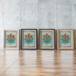 Marigolds framed posters mockup
