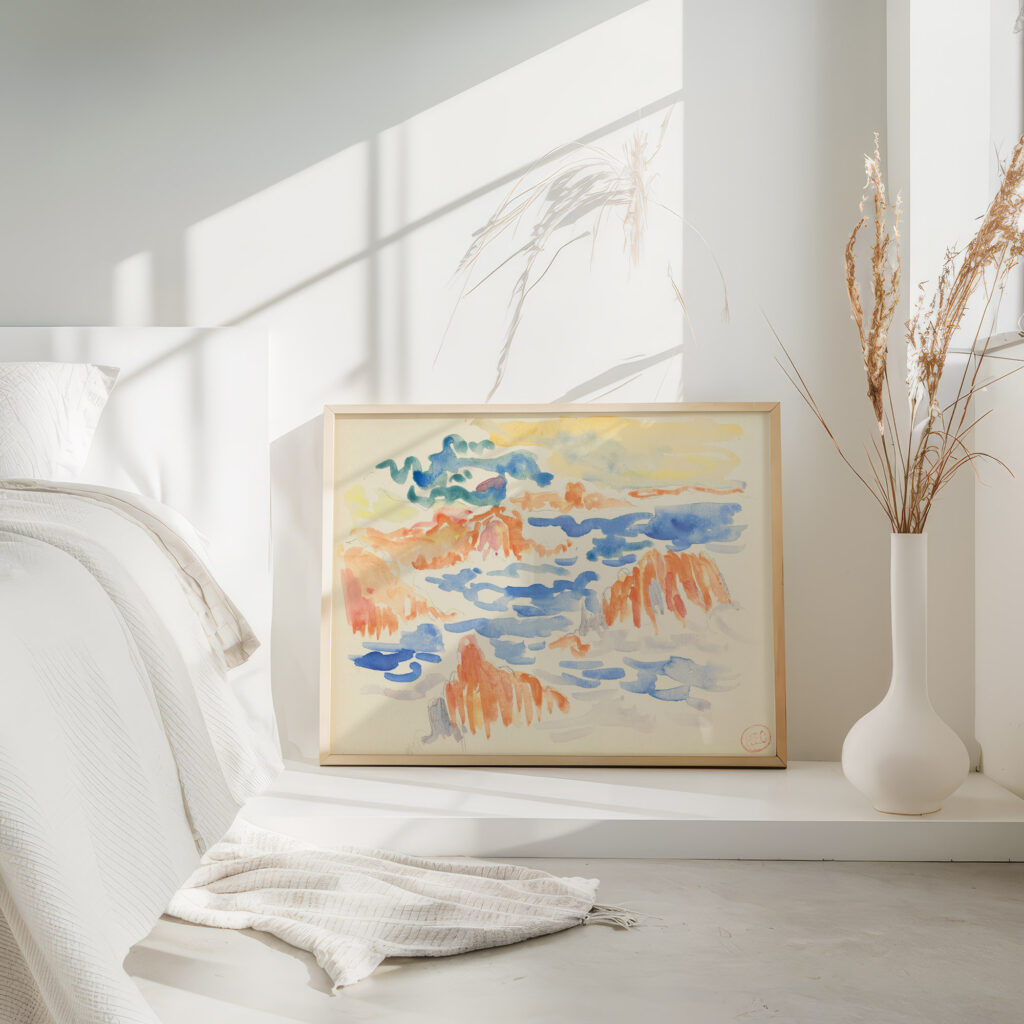 Marine aux rochers rouges aux Trayas 1905 1910 Henri Edmond Cross 4 mockup