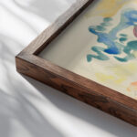 Marine aux rochers rouges aux Trayas 1905 1910 Henri Edmond Cross close up dark wood mockup