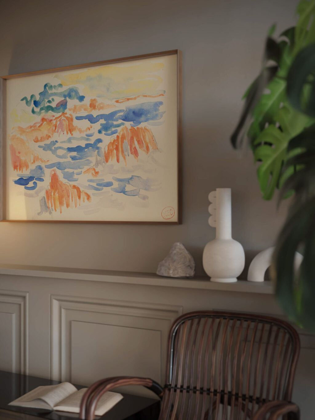 Marine aux rochers rouges aux Trayas 1905 1910 Henri Edmond Cross video mockup