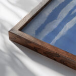 Marine avec bateaux a voiles 1925 Leon Spilliaert close up dark wood mockup