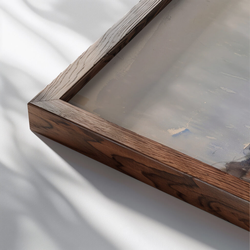 Maritime Landscape 1905 Magnus Enckell close up dark wood mockup