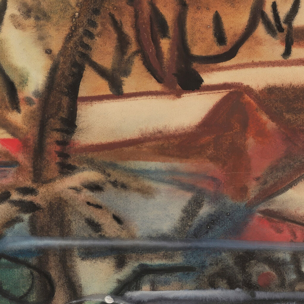 Market at Concarneau from a window of the Hotel des Voyageurs 1927 Frances Hodgkins 8 mockup