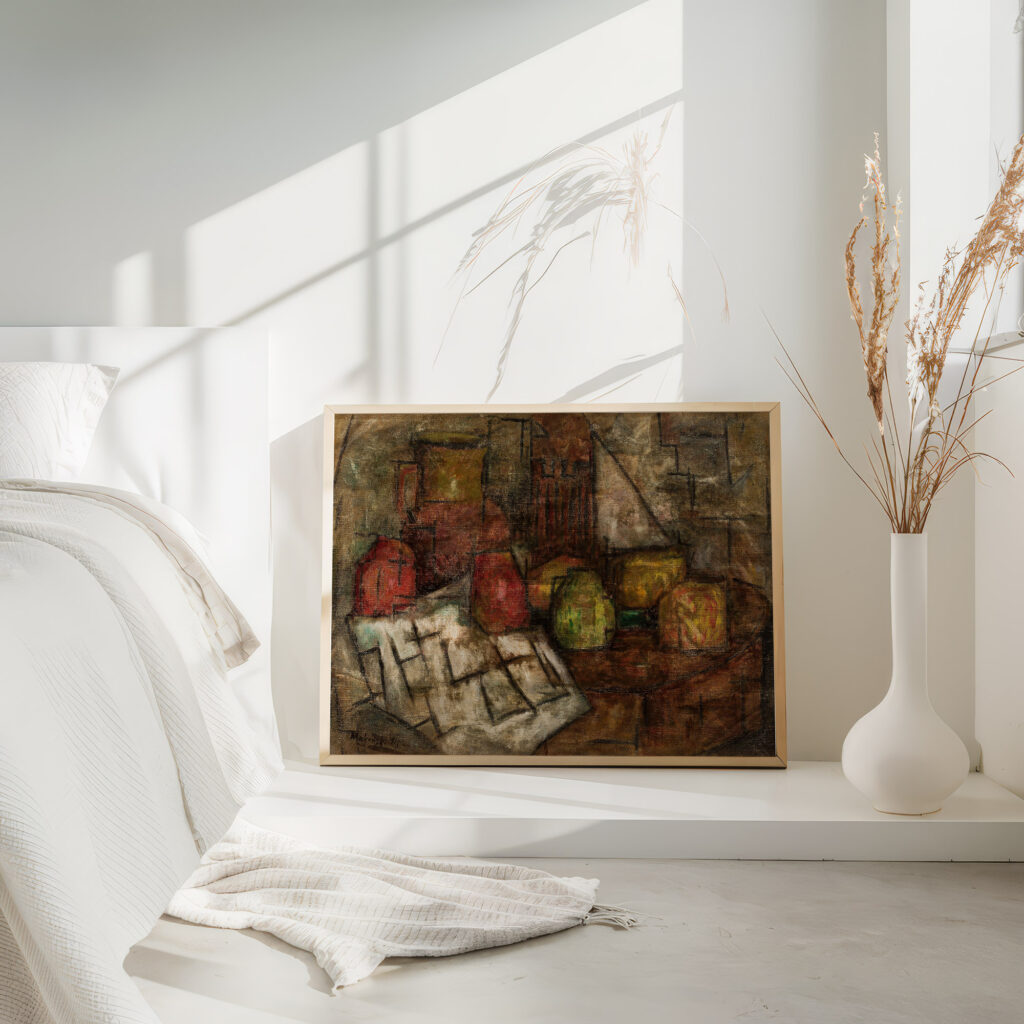 Martwa natura z dzbanem i owocami 1915 Tadeusz Makowski 4 mockup