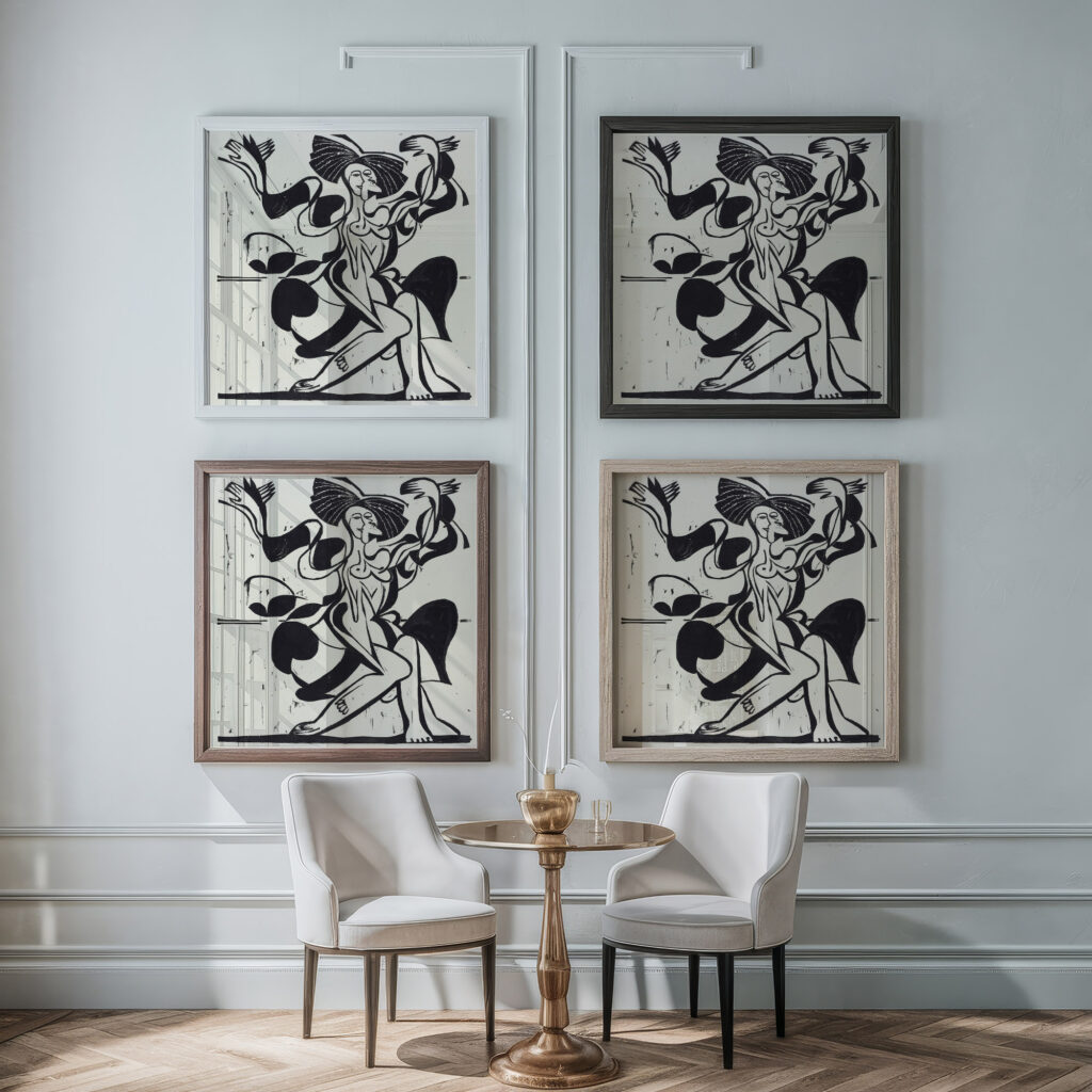 Mary Wigmans Dance 1933 Ernst Ludwig Kirchner framed posters mockup