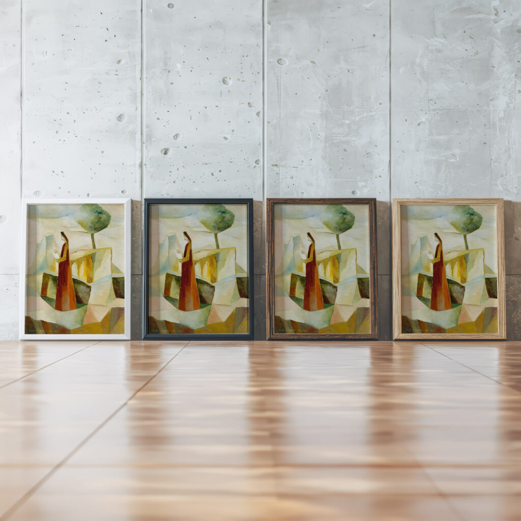 Mary and The Infant Jesus 1944 Ole Kandelin framed posters mockup