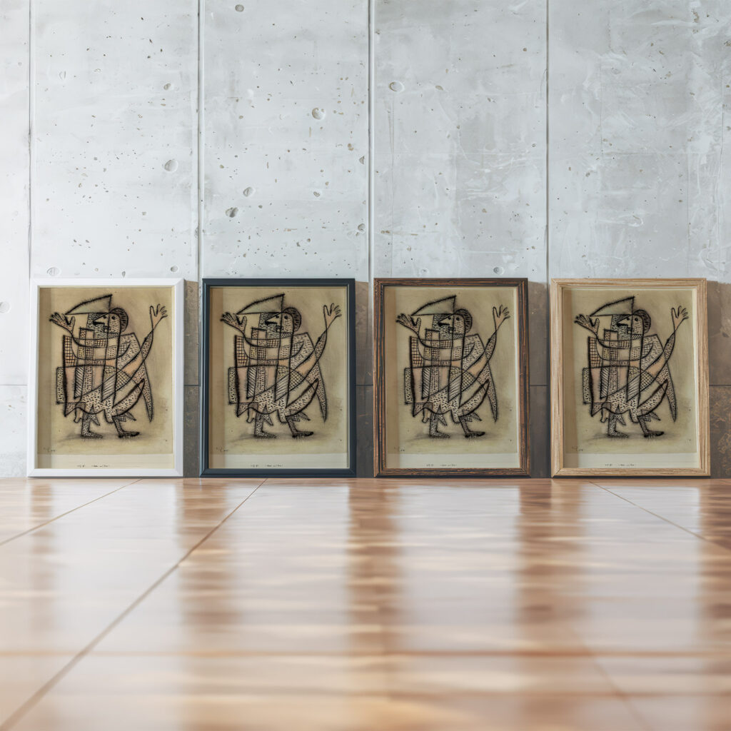 Maske mit Sense 1927 Paul Klee framed posters mockup