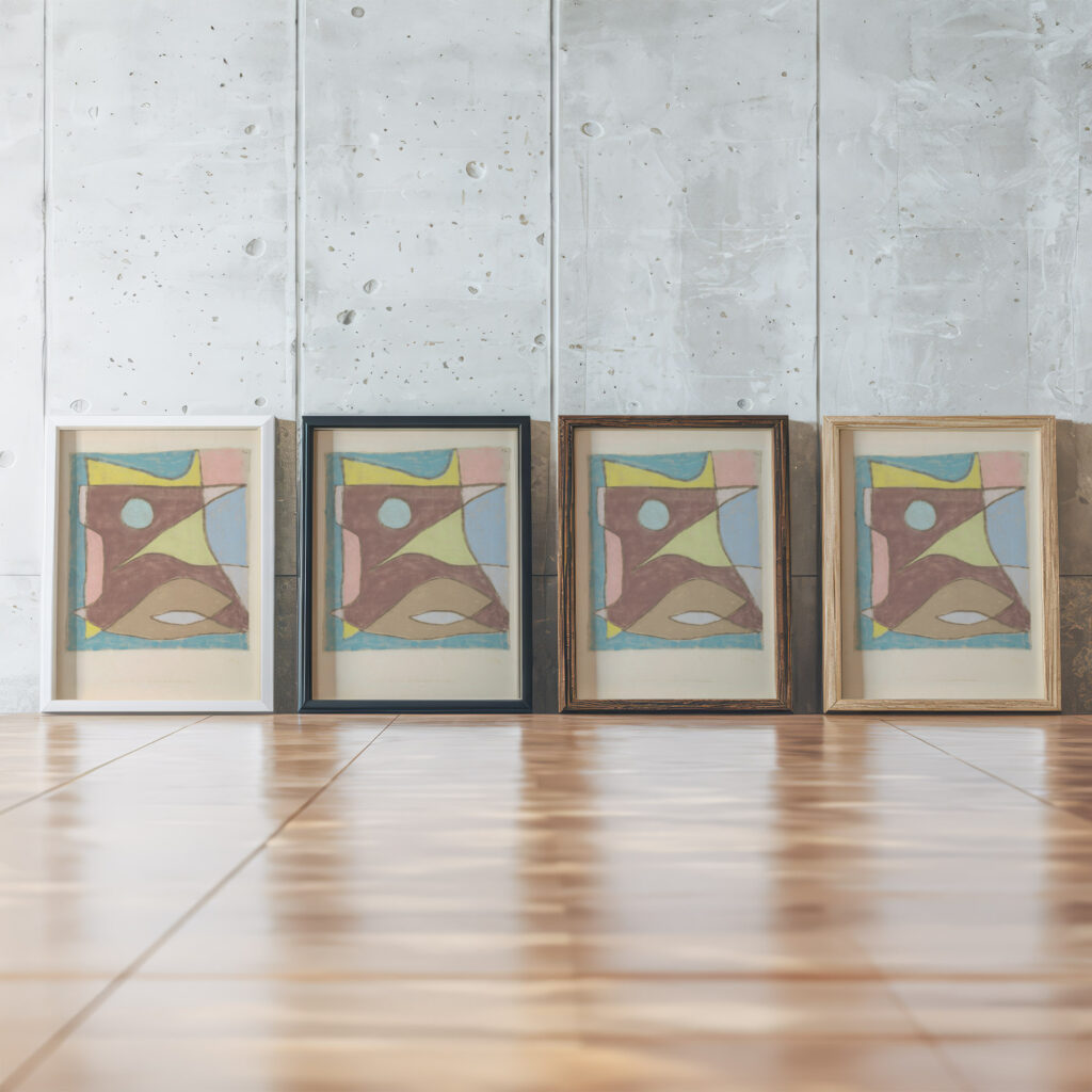 Maske unterwasserfuhrer 1934 Paul Klee framed posters mockup