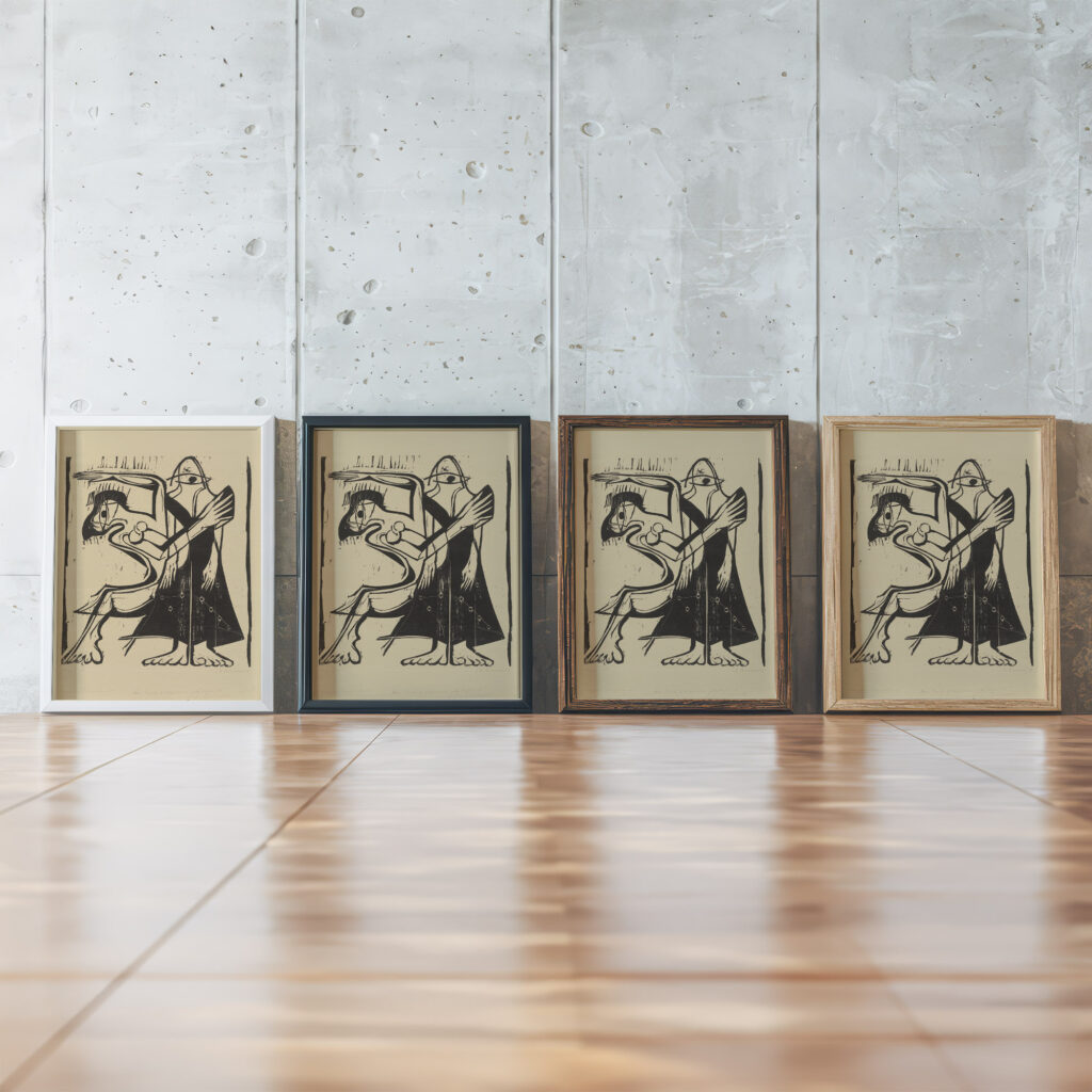 Maskentanz 1928 Ernst Ludwig Kirchner framed posters mockup