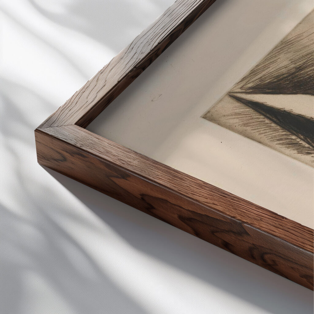 Masks 1930 1931 Tadeusz Makowski close up dark wood mockup