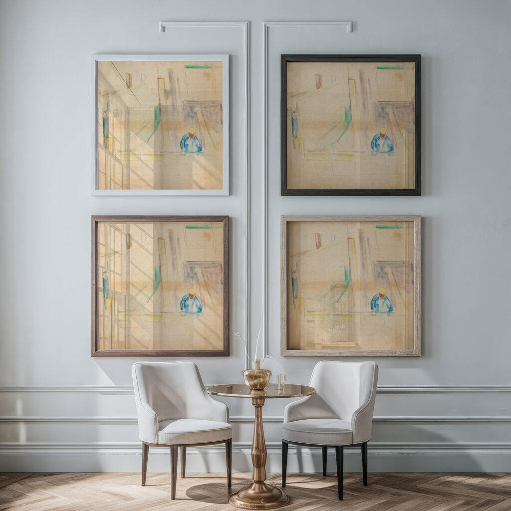 Mason 1929 Edvard Munch framed posters mockup