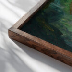 Masquerade 1889 James Ensor close up dark wood mockup