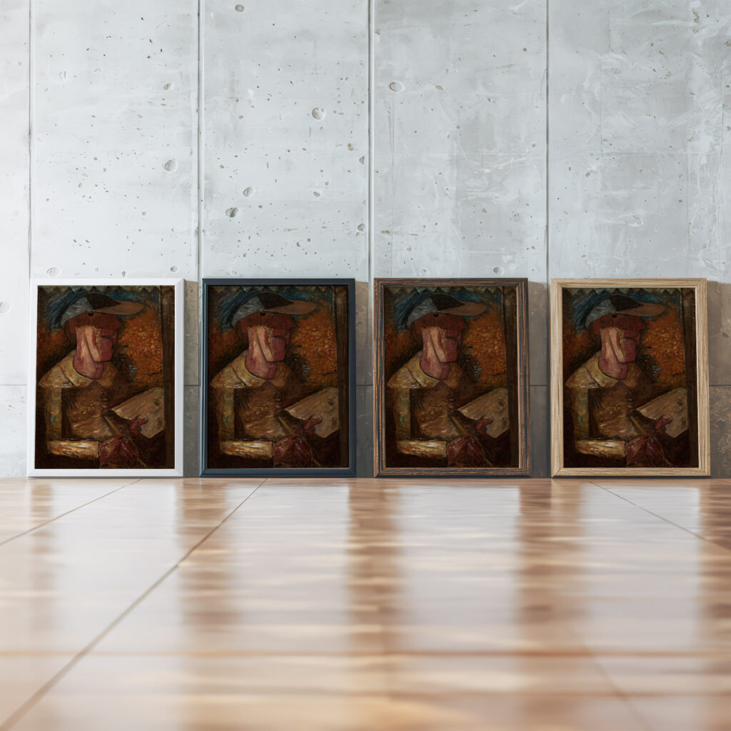 Masquerade in the dark 1931 Tadeusz Makowski framed posters mockup
