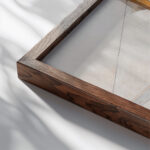 Masts 1919 Charles Demuth close up dark wood mockup