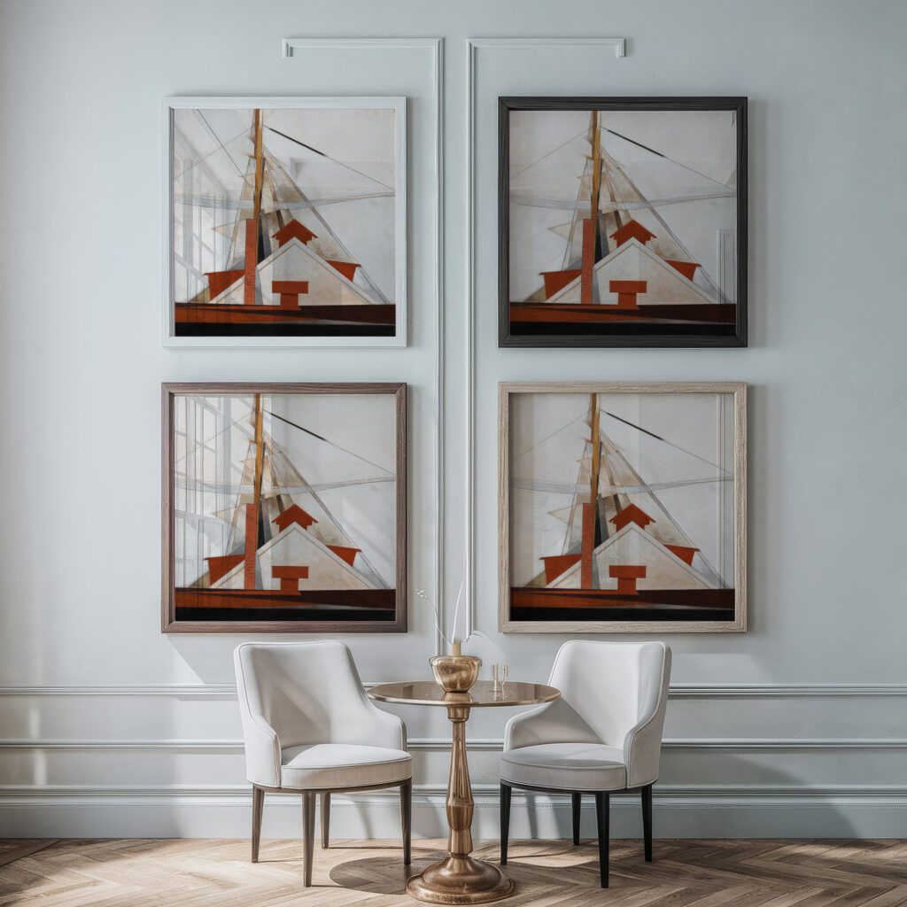 Masts 1919 Charles Demuth framed posters mockup