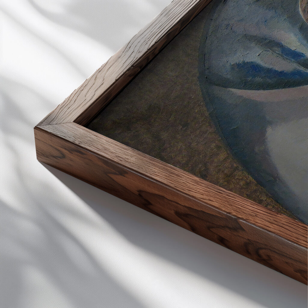 Maternite 1924 Maria Blanchard close up dark wood mockup