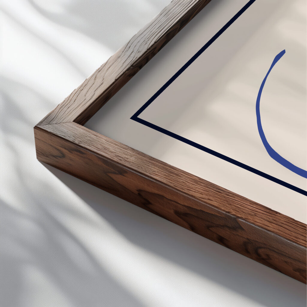 Matisse BaigneuseDansLesRoseaux.png mockup0 close up dark wood mockup