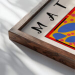 Matisse IvyInflower 1953.png mockup0 v3 close up dark wood mockup