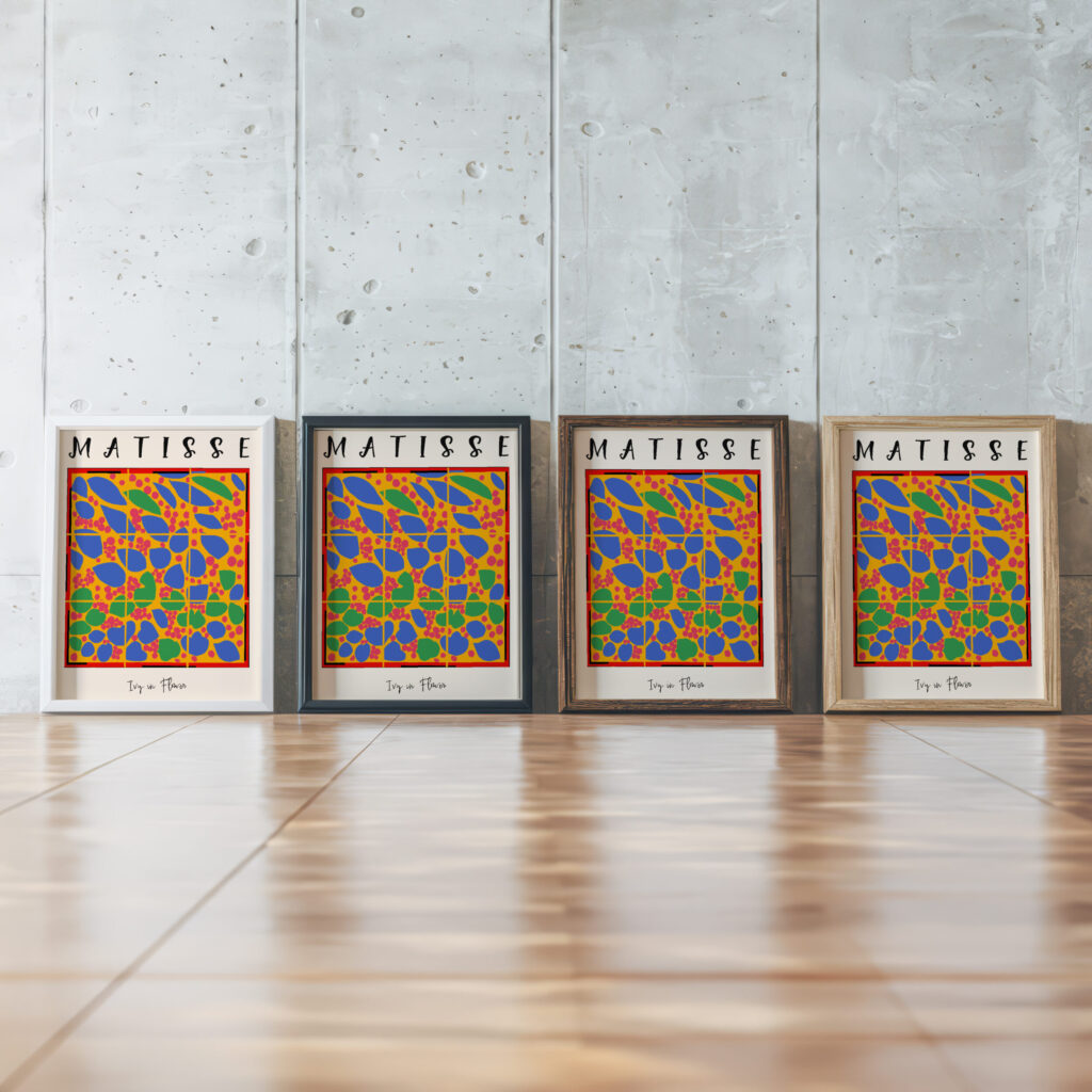 Matisse IvyInflower 1953.png mockup0 v3 framed posters mockup