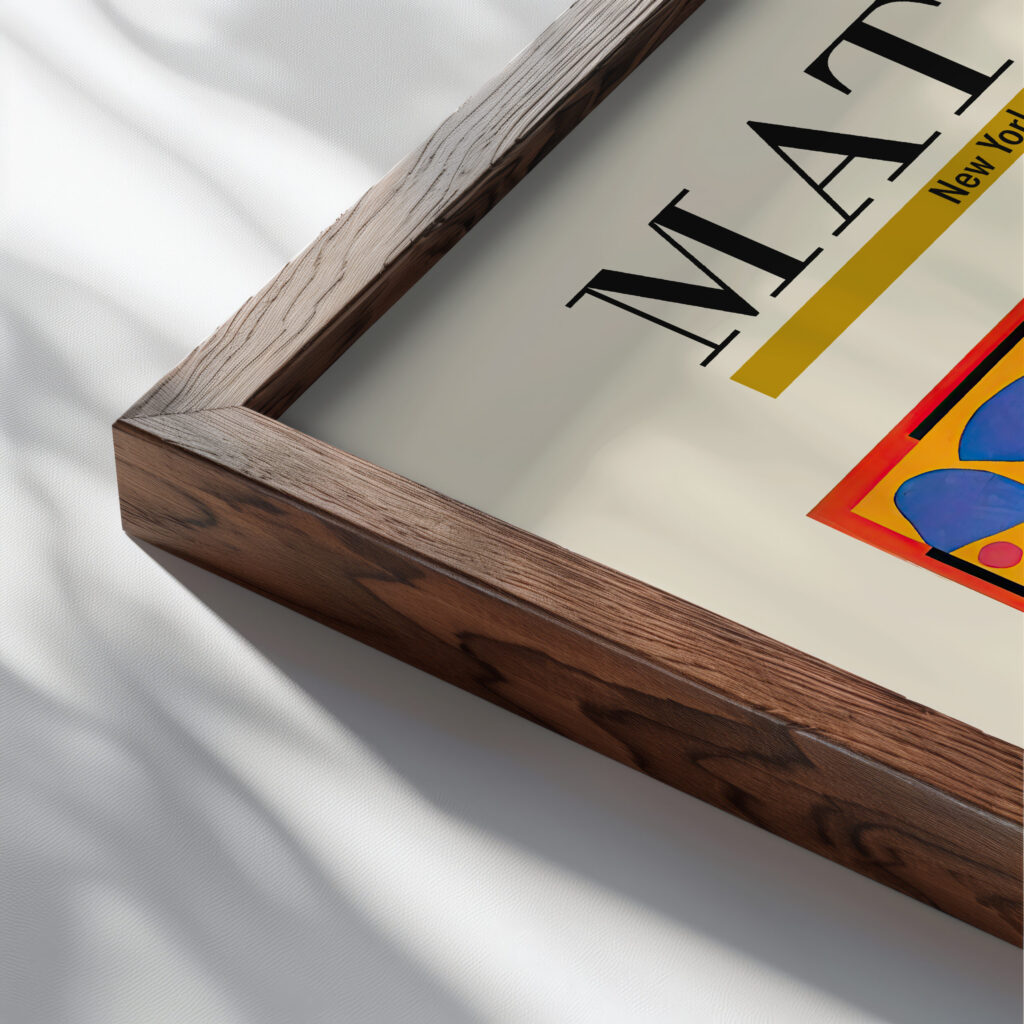 Matisse IvyInflower 1953 3x4 7200x9600 300ppi close up dark wood mockup